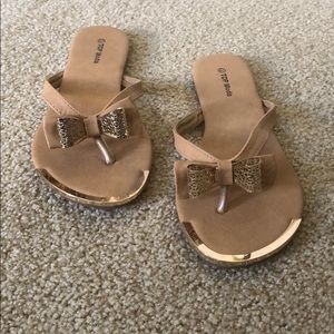 Tan and gold Sandals